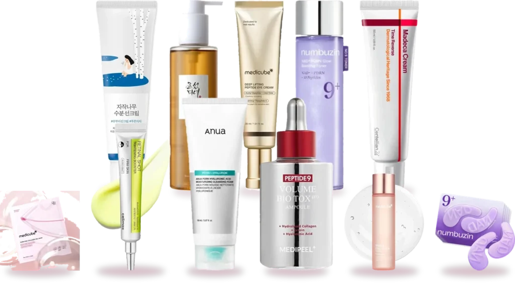 Τα προϊόντα του σετ: No.9+ NAD+ PDRN Glow Boosting Toner, Peptide 9 Volume Bio Tox Pro Ampoule, Deep Lifting Peptide Eye Cream For Face, Madeca Cream Time Reverse Season 7, Birch Juice Moisturizing Sun Cream SPF50+ PA++++, Ginseng Cleansing Oil, PDRN Hyaluronic Acid Moisturizing Cleansing Foam, Triple Collagen Toner 4.0, Retinal Shot Tightening Booster, No.9 NAD+ Eye Patches, PDRN Pink Collagen Gel Mask