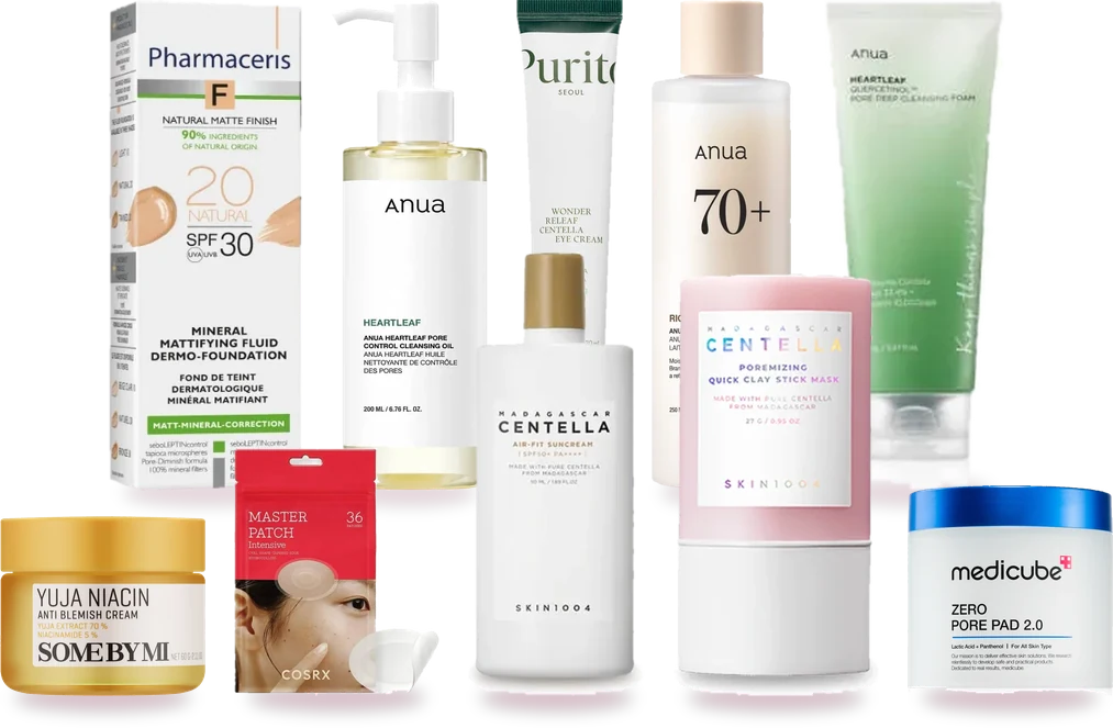 Τα προϊόντα του σετ: Rice 70 Glow Milky Toner, Yuja Niacin Anti Blemish Cream, Madagascar Centella Air-Fit Suncream Plus SPF50+ PA++++, Heartleaf Pore Control Cleansing Oil, Heartleaf Quercetinol Pore Deep Cleansing Foam, Wonder Releaf Centella Eye Cream Unscented, Zero Pore Pad 2.0, Madagascar Centella Poremizing Quick Clay Stick Mask, Master Patch Intensive Healing Blemish Patches