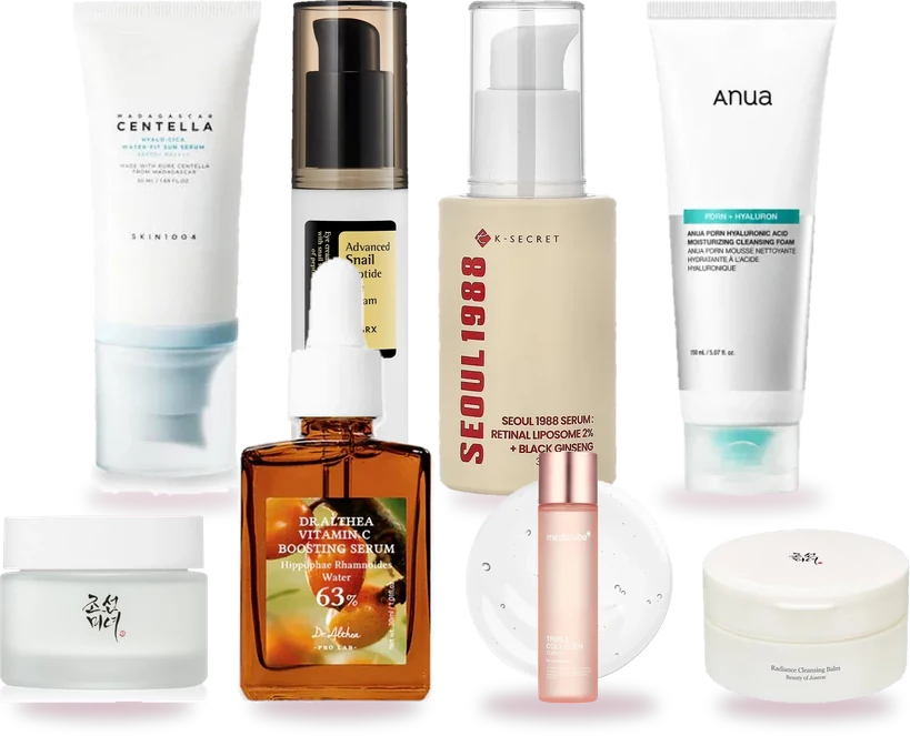 Τα προϊόντα του σετ: Triple Collagen Toner 4.0, Vitamin C Boosting Serum, Dynasty Cream, Advanced Snail Peptide Eye Cream, Madagascar Centella Hyalu-Cica Water-Fit Sun Serum SPF50+ PA++++, Radiance Cleansing Balm, PDRN Hyaluronic Acid Moisturizing Cleansing Foam, SEOUL 1988 Serum: Retinal Liposome 2% + Black Ginseng